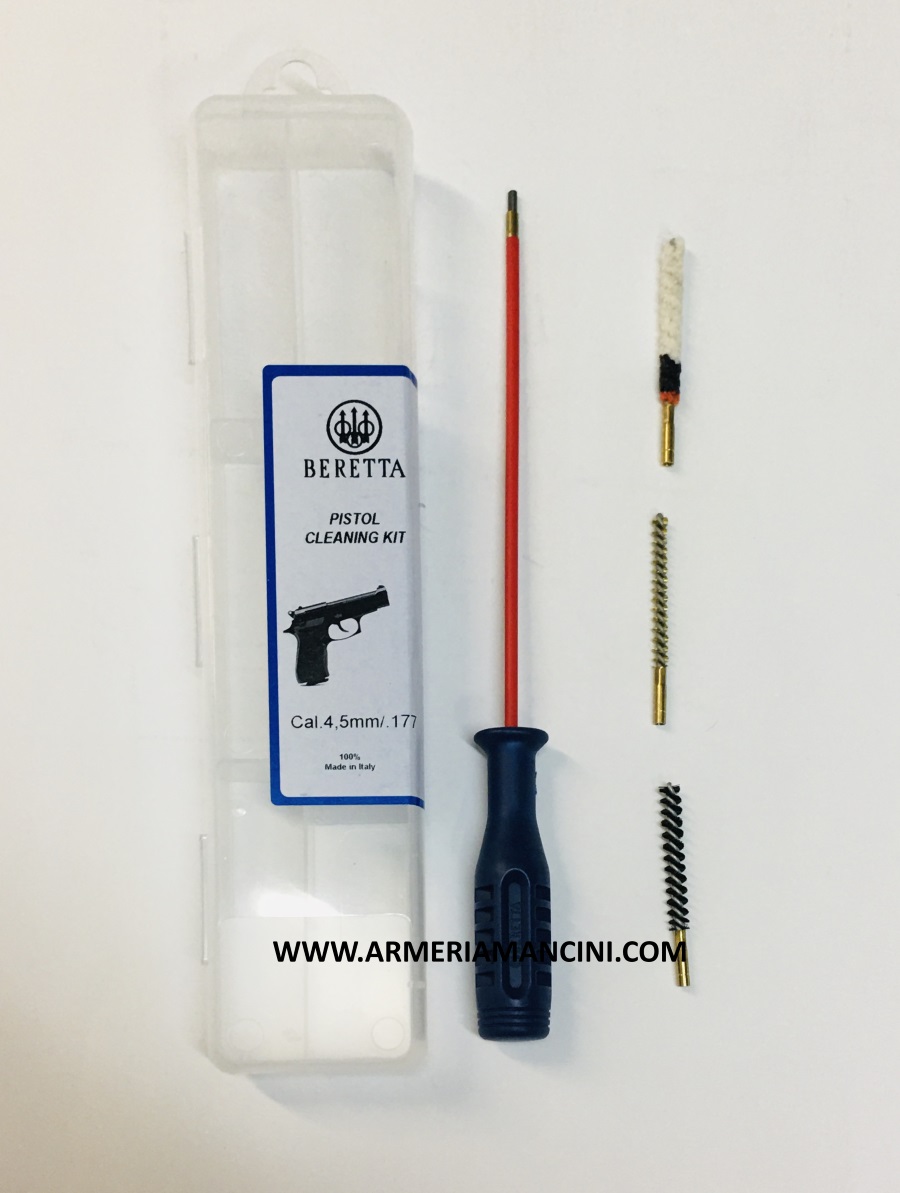 Kit di pulizia per pistola aria compressa cal 4,5 mm [Beretta kit pulizia  cal. 4,5 mm] - 10,00 € Armi - Armeria Mancini